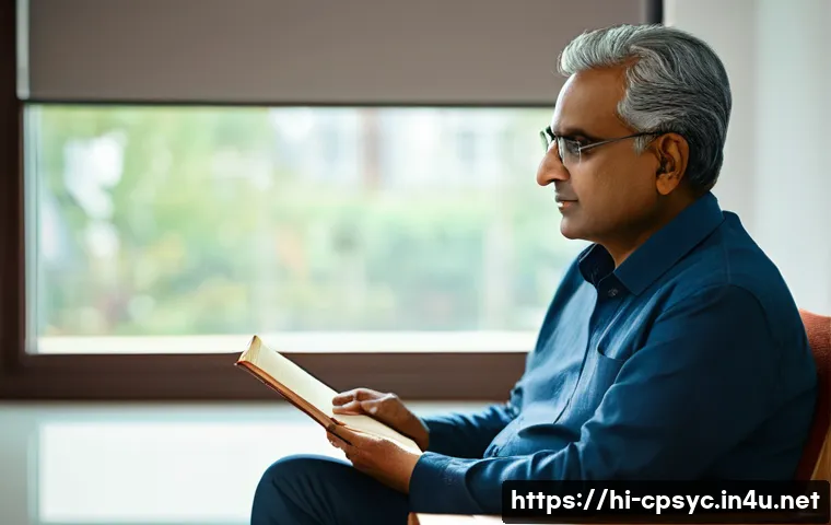 임상심리사로 일하며 성장한 사례 - A compassionate Indian psychologist in a modern therapy room, attentively listening to a middle-aged...